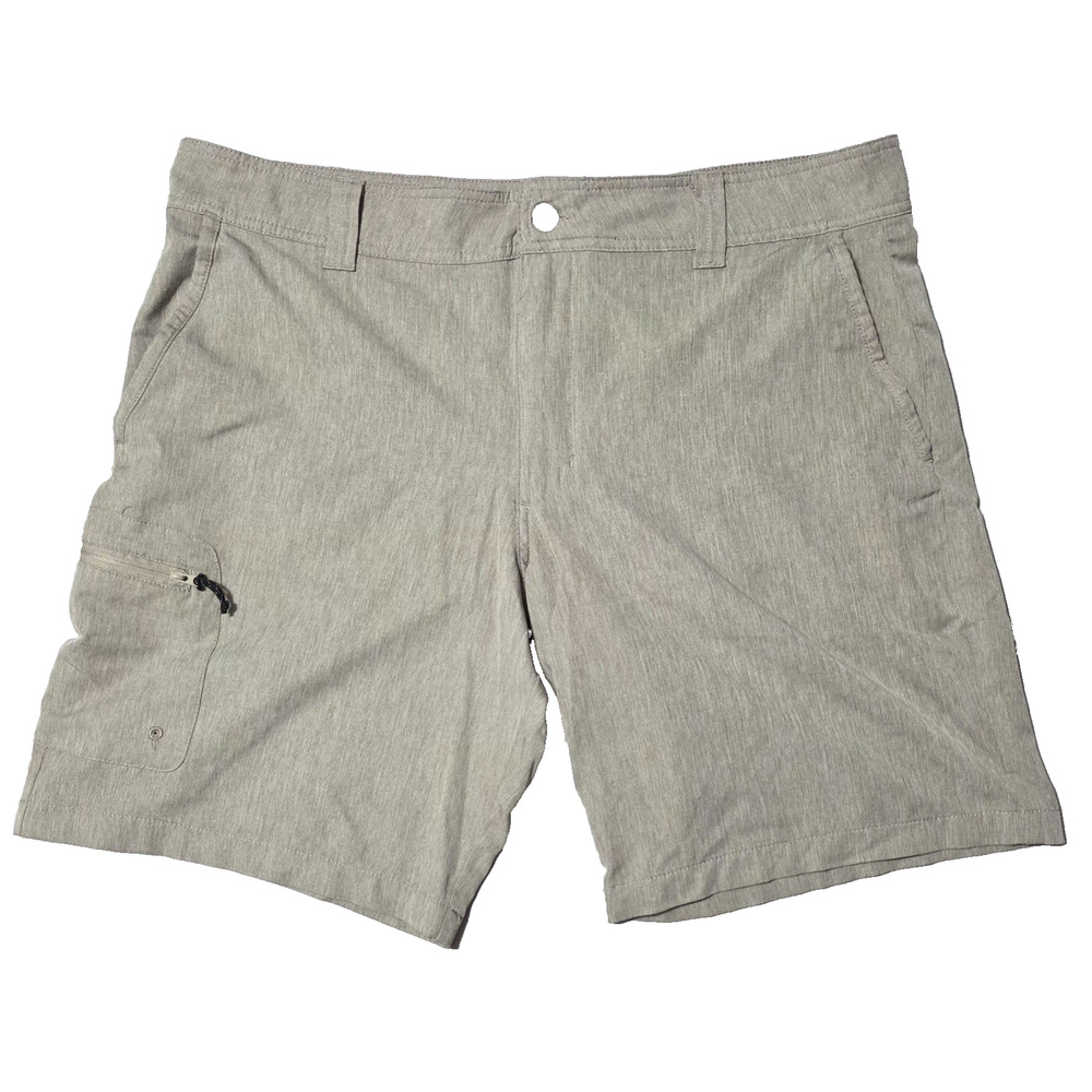 Magellan Outdoors Fish Gear Men's Shorts Size 38 Taupe / Sage Gray Water Repelle
